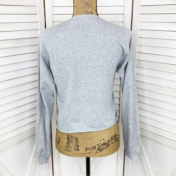 Mad Engine Vangogh Irises Print Crop T Shirt Gray Juniors Small - Picture 4 of 12